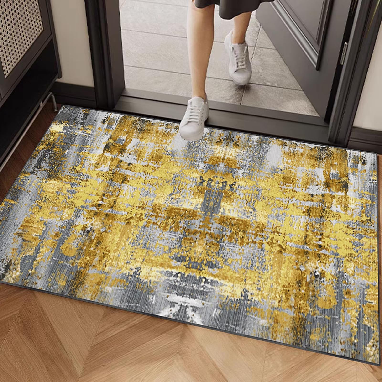 JaevKwzy Tapis de Couloir Antidérapant 70 x 90 cm Tapis de Passage Long