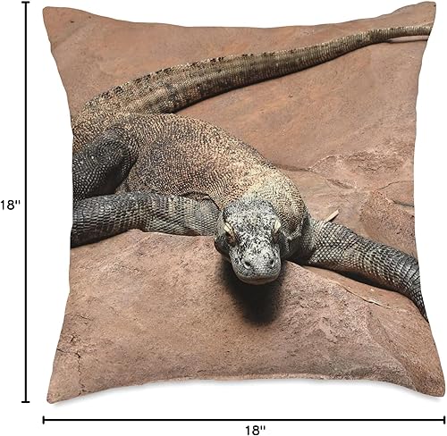Vista 4 de Komodo Dragon Merch Komodo Dragon - Almohada de 18 x 18 pulgadas, multicolor