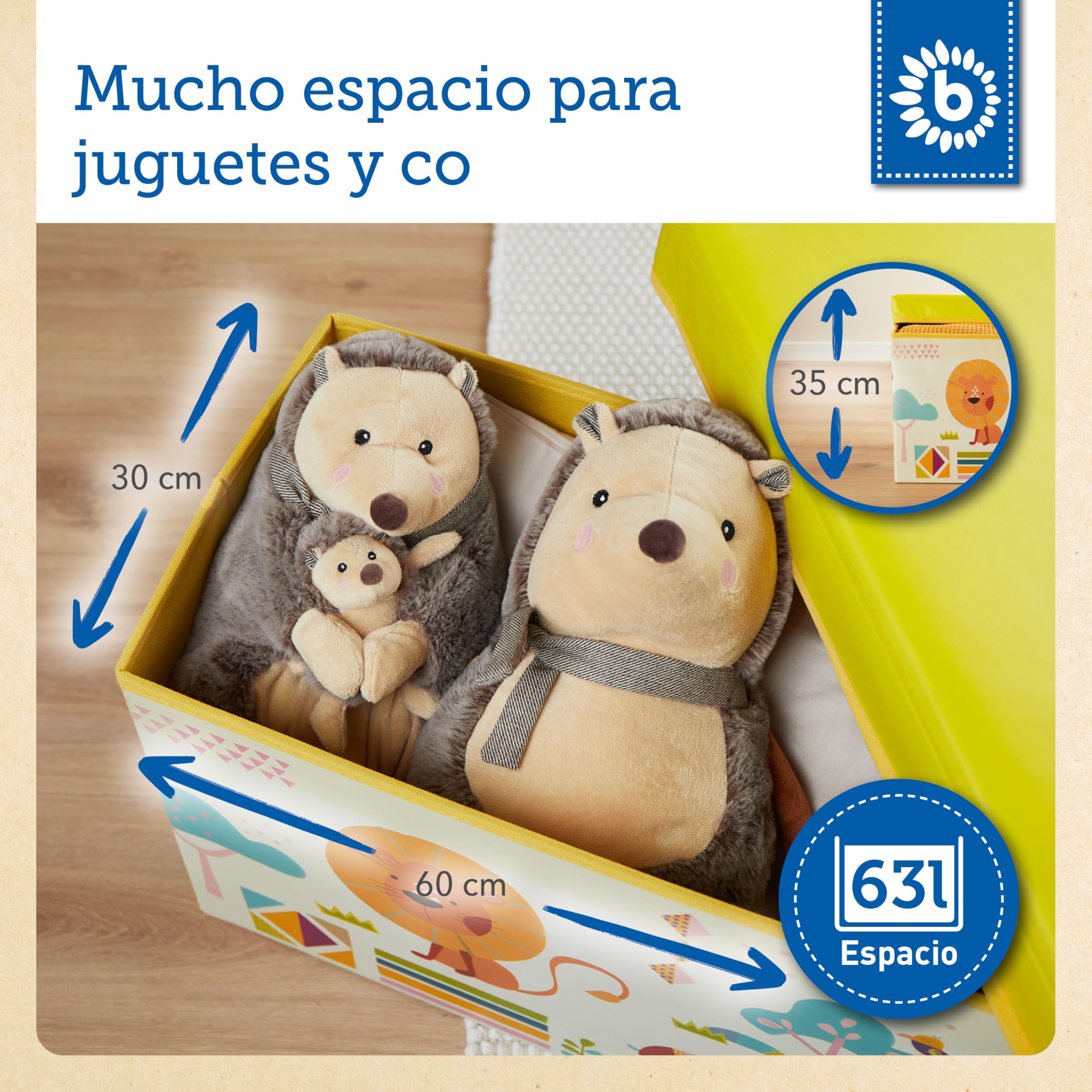 Bieco | almacenaje juguetes | baúl organizador infantil | caja guardar juguetes
