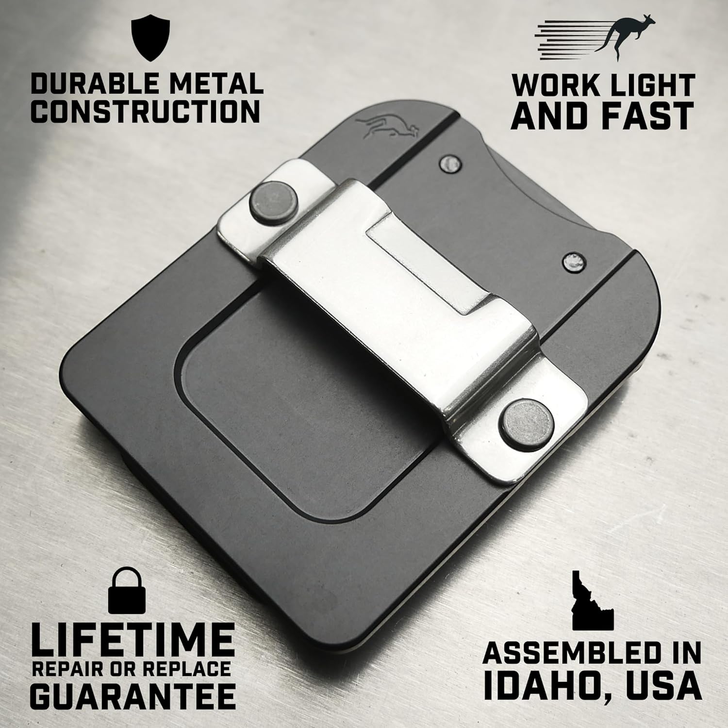 Holstery TapeMaster | Clip-On Tape Measure Holder - Low-Profile Measuring Tape Holster for Your Belt, Tool Bags, Pockets, or Pants