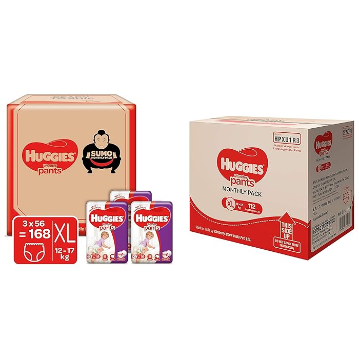 Buy Huggies Wonder Pants, Monthly Box Pack Diapers, Extra Large (Xl