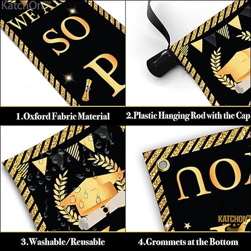 Miniatura 3 de KatchOn, Cartel de puerta de Congrats Grad, grande de 72 x 12 pulgadas, sin bricolaje, pancarta de felicitación para decoraciones de graduación