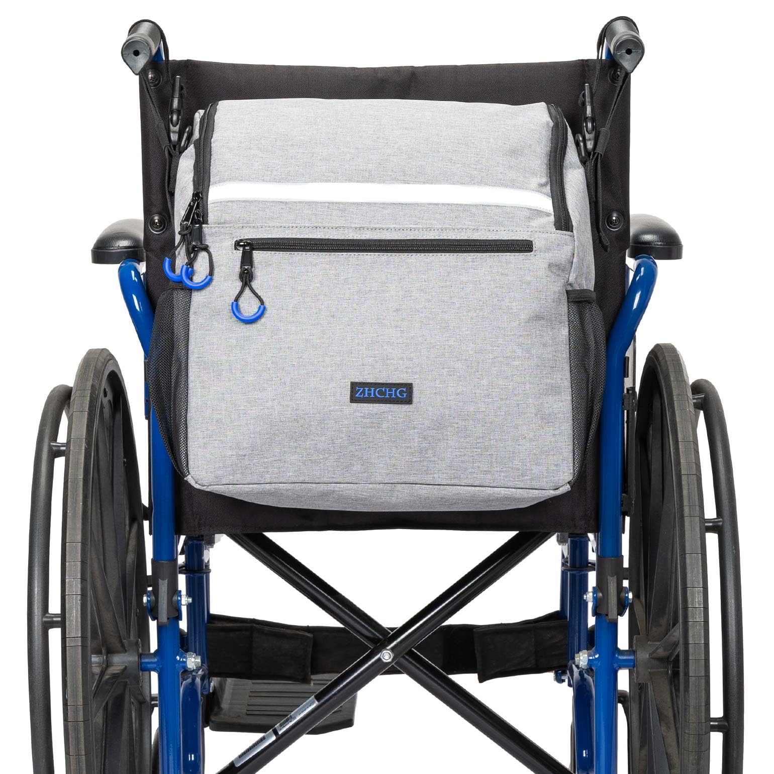 ZHCHG Bolsas para silla de ruedas, mochila para silla de ruedas con portavasos, bolsas para sillas de ruedas para colgar en la parte posterior, accesorios para sillas de ruedas eléctricas, bolsa de
