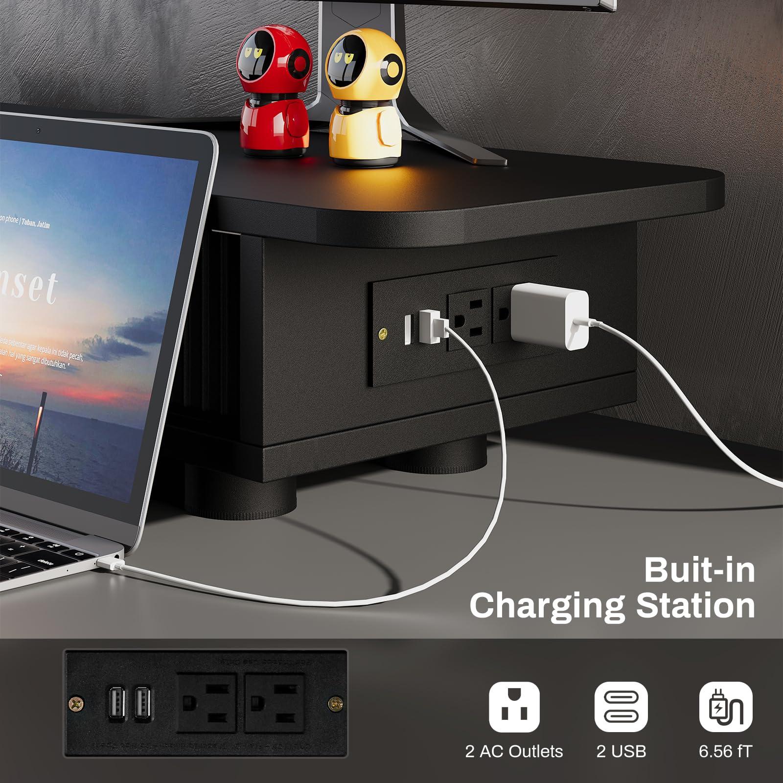 Usb Led For Riser Desk Ikea Monitor Stand USB Monitor Stand,monitor Stand Riser,dual Monitor ...