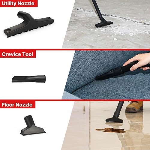 Miniatura 4 de Shop-Vac Aspiradora húmedaseca de 3 galones y 4.0 HP con función de soplador, tanque de acero inoxidable, aspiradora portátil con ruedas, incluye