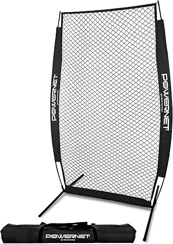PowerNet Pantalla con bolsa de transporte Protección portátil para lanzador de béisbol Protector de jugador instantáneo y entrenador de unidades