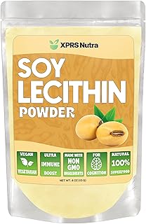 XPRS Nutra Soy Lecithin Powder - Lecithin Powder Food Grade Fat Emulsifier - Suitable for Cooking, Baking and More - Vegan...