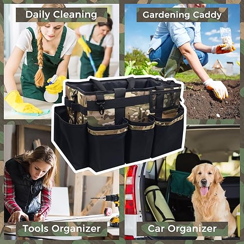 Miniatura 9 de Carrito de limpieza portátil, paquete de 2, bronceado y camuflaje