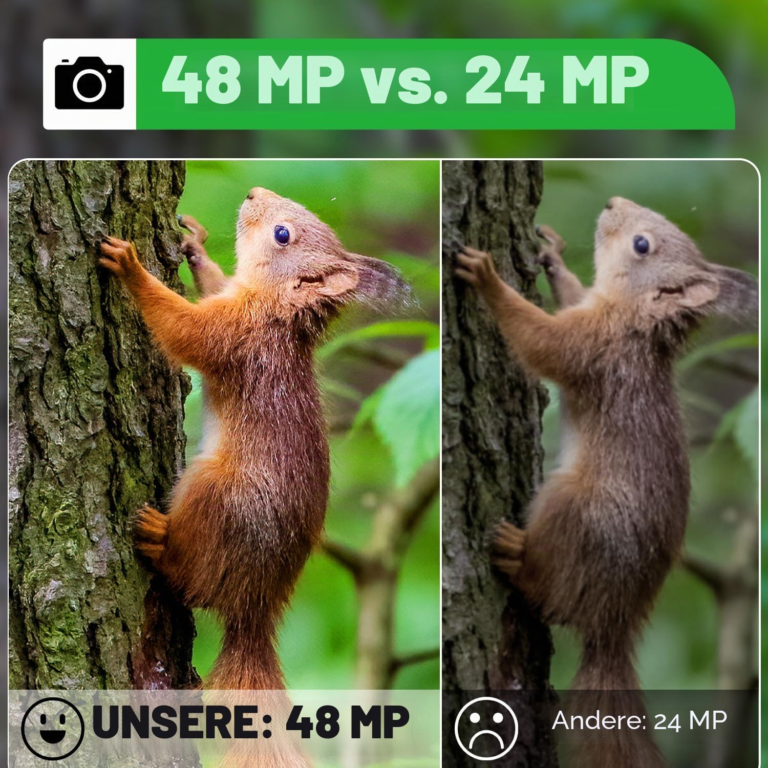 Coolifepro WLAN-Fotofalle Bluetooth, Mini 32 MP 1080P Jagdkamera mit IR Nachtsicht wasserdicht IP66 Fotofalle mit 32 GB SD-Karte für die Überwachung der Wildtiere