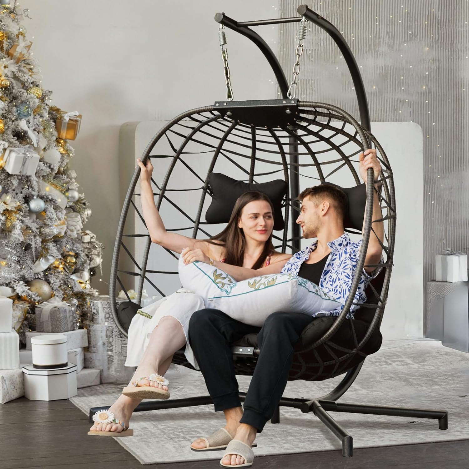 NICESOUL Person Swing Egg Chair Indoor Outdoor, Hungary Ubuy