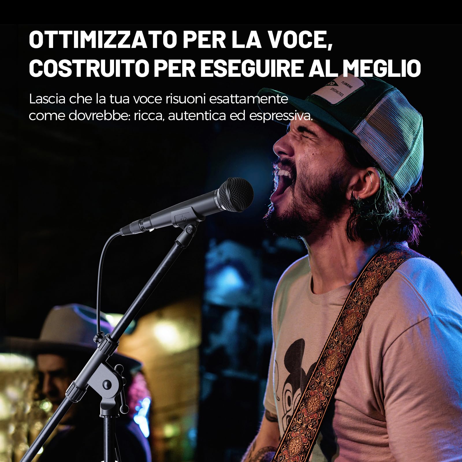 Phenyx Pro Microfono Vocale Dinamico Cardioide XLR PM-25 | Capsula cardioide, Microfono palmare dinamico, Cavo XLR 5 m, Clip microfono, Borsa trasporto, Canto, Palco, Studio, Karaoke