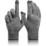 TRENDOUX Winter Gloves For Men Women, Cold Weather Warm Touchscreen Glove Unisex, Non-slip, Elastic Cuff, Knit Stretchy