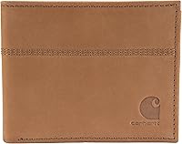 Carhartt Men's Saddle Leather Trifold Wallet - Full-Grain Leather, RFID Blocking, 8 Card Slots, Durable Patina