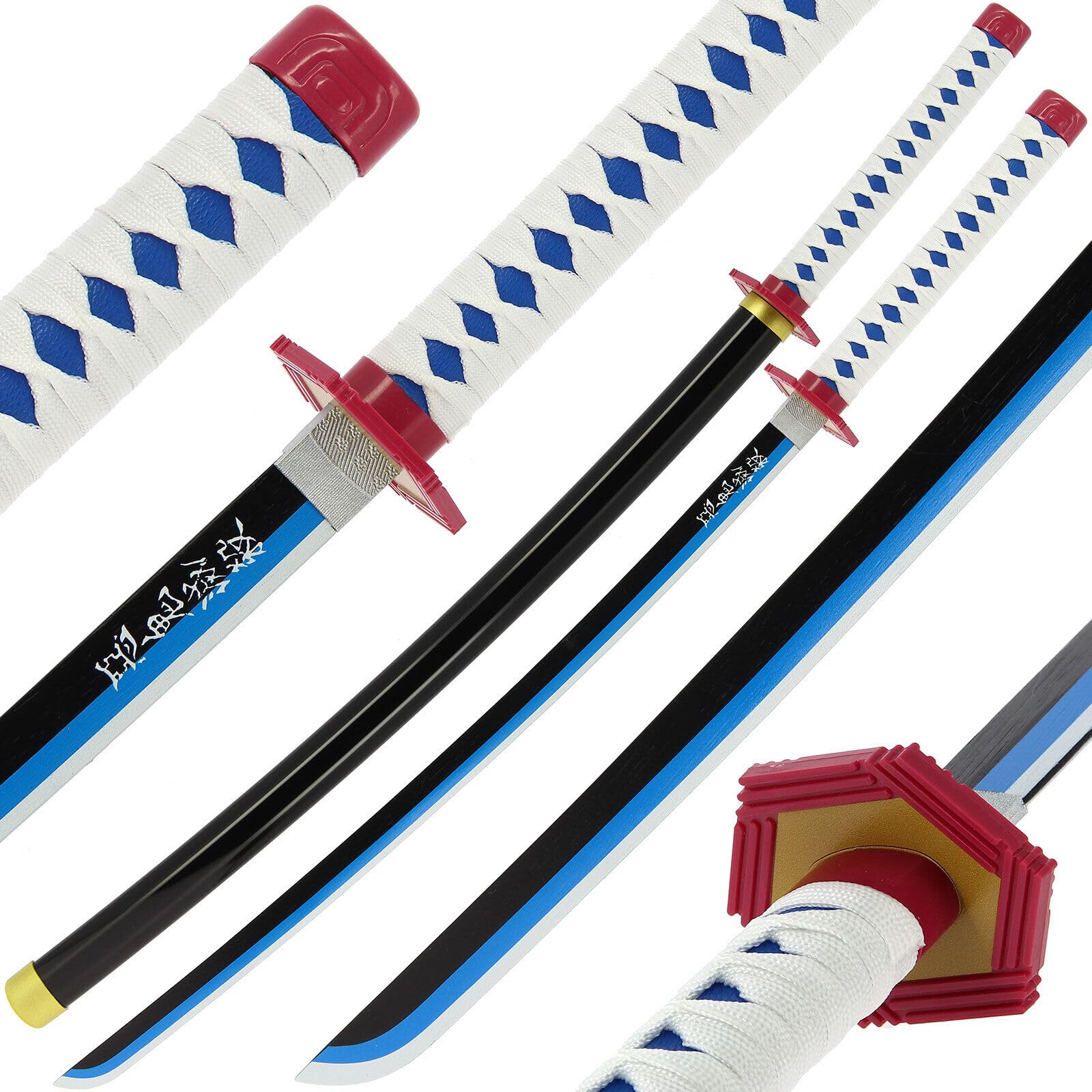 Bamboo Handmade Anime Katana – 100cm Wooden Blunt Sword Prop with Sheath – Safe Cosplay Inspired Replica Toy for Collectors & Roleplay Gyus Sword — image 1