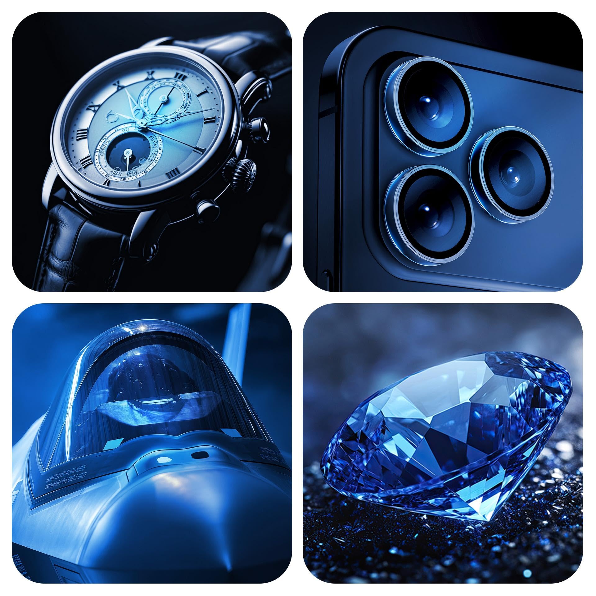 3mk Sapphire Lens Apple iPhone 14,15,16,17 Pro/ 14,15,16,17 Pro Max Szkło Szafirowe na Aparat Przezroczyste