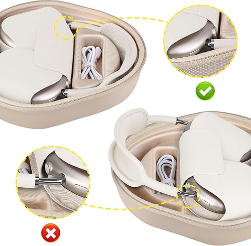 Vista 66 de BOVKE Funda de transporte con modo de suspensión para auriculares inalámbricos de Apple AirPods Max, bolsa de almacenamiento portátil protectora