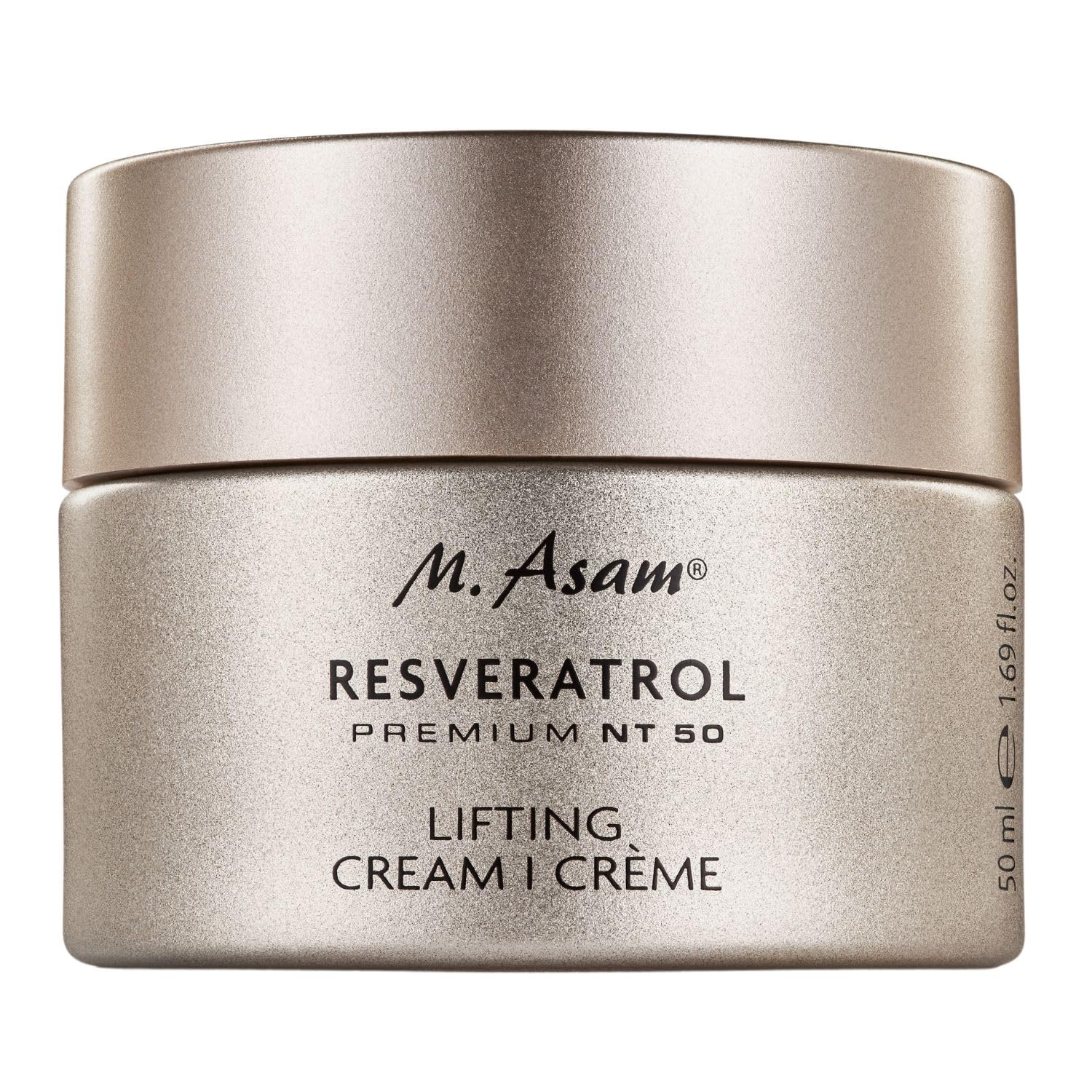 M. AsamResveratrol Premium Lifting Cream (1.69 fl oz) - Anti-Aging Face Moisturiser, Resveratrol Day and Night Cream, Hydrating Skin Care with Peptides, Vegan Face Cream