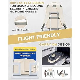 Vacuum Seal Backpack for Travel with Air Pump Vacpack Carry on Flight Approved Compression Daypack Laptop Space Saver Bags Storage with Vacuum System 18x14x8 inches Travel Bag Women BeigeGreen