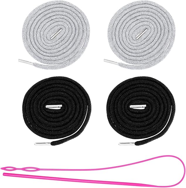 4 Pcs Replacement Drawstring Cord,Hoodie String Replacement with Threader Trouser Drawstring Cord Replacement Clothing Drawstrings Universal Drawstring Hoodies, Sweatpants,Sweat Pants,Shorts