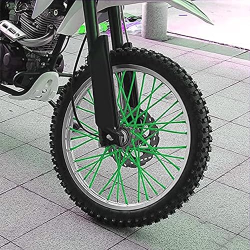 Miniatura 33 de 72 piezas universales de radios para motocicleta, motocross, coloridos, cubierta protectora para ruedas, para Yamaha Kawasaki Suzuki (naranja)