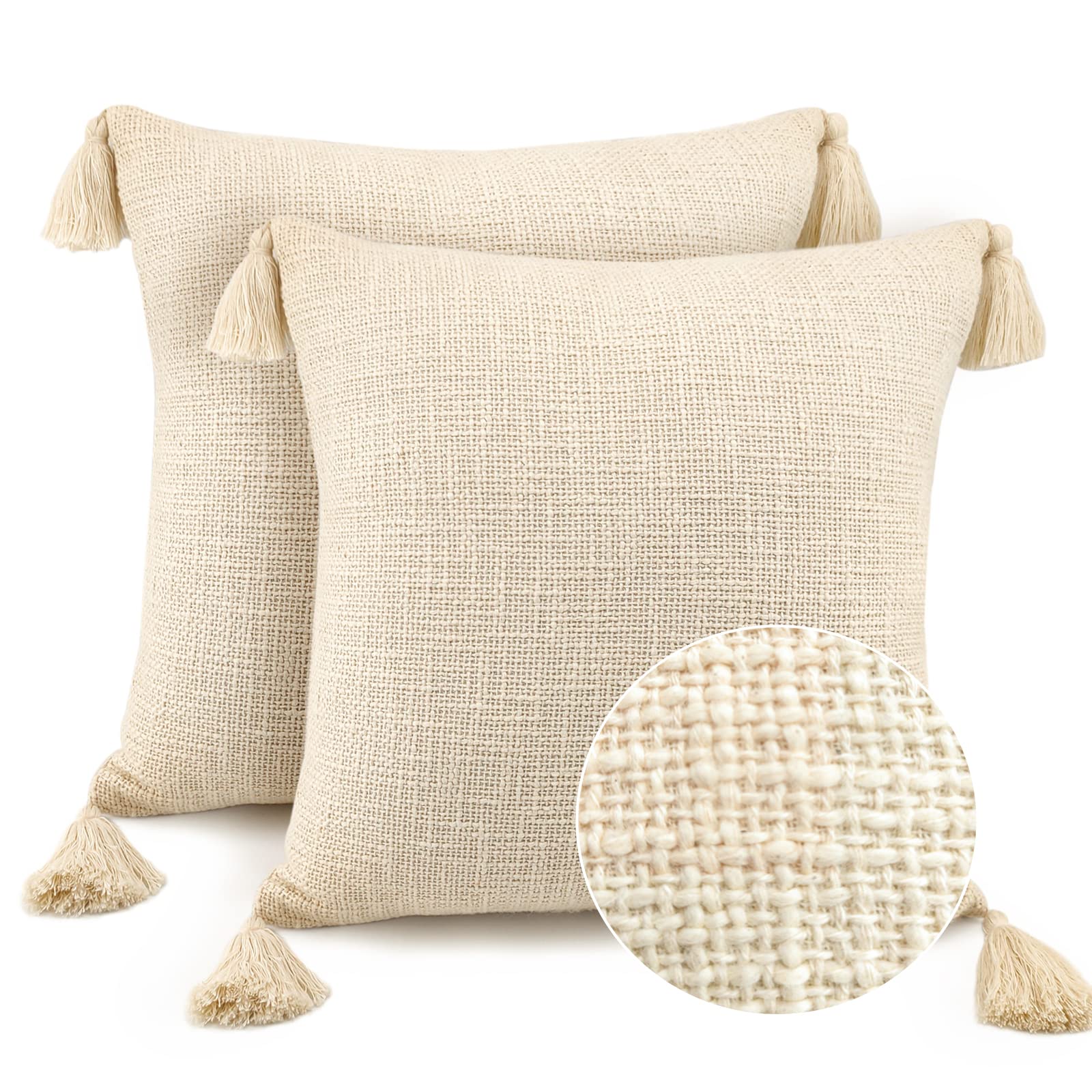 See full amazon price history chart for Bird Wing Pure Cotton Classic Decorative Cream Color Textured SLUB Fabric Cotton Boho Style Cushion Covers, with Tassels Size : 14X14 Inch, 36 x 36 CM Bird Wing Pure Cotton Classic Decorative Cream Color Textured SLUB Fabric Cotton Boho Style Cushion Covers, with Tassels Size : 14X14 Inch, 36 x 36 CM (B09VDS9VX8) Amazon Price History, Amazon Price Tracker