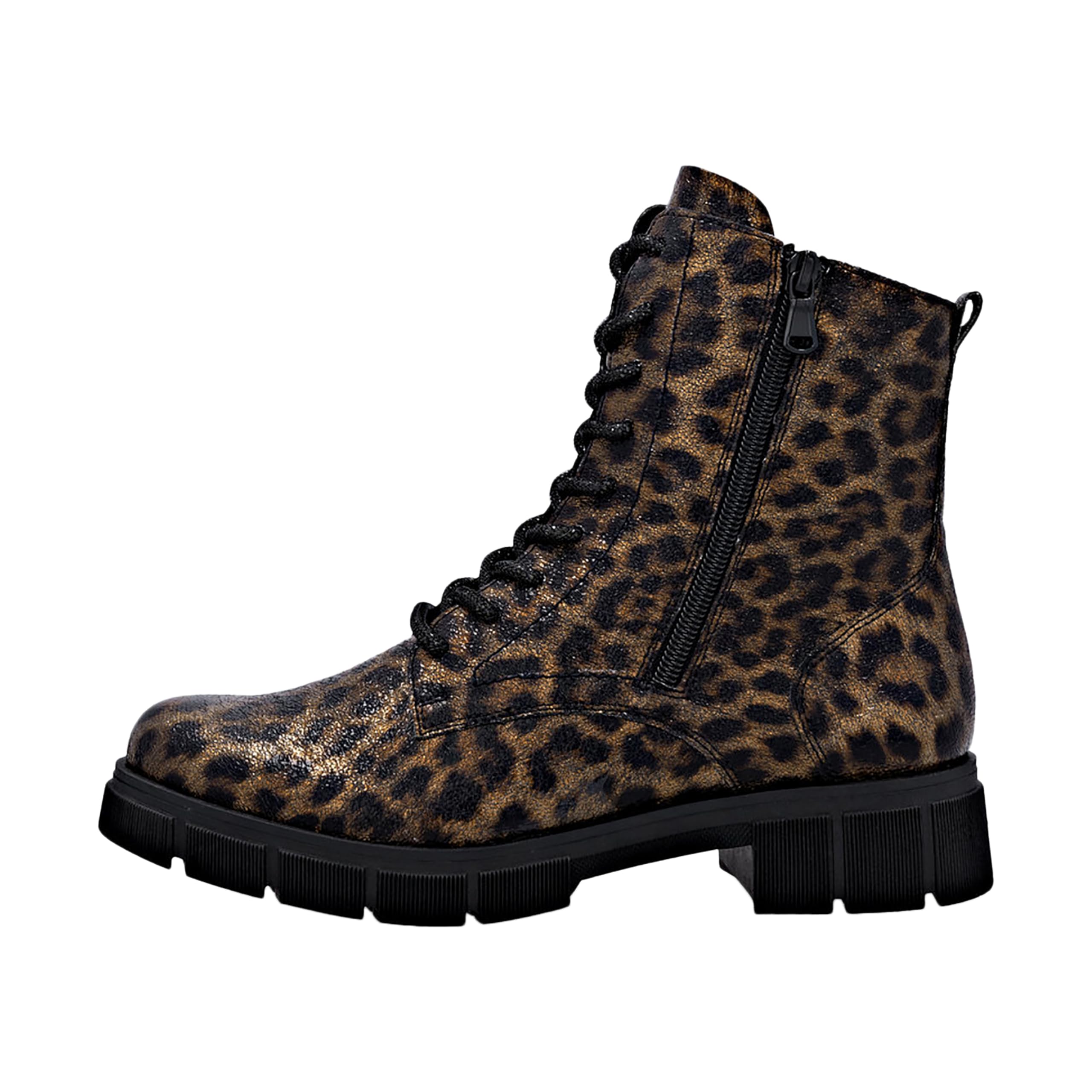Remonte Women's Faux Leather Lace-Up Boots - Drs42510 / 327 732 - Leopard Other Size 4