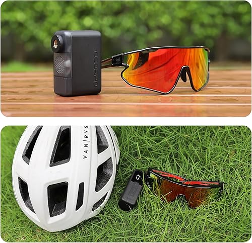 Miniatura 5 de COOSPO Tiny X1 Mini bomba eléctrica de bicicleta de 120 PSI, inflador de neumáticos de bicicleta portátil con manómetro, parada automática, inflado