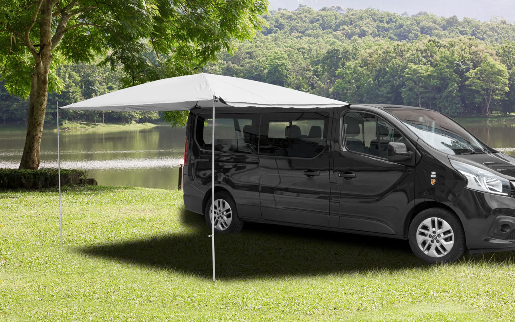 Tendalino Parasole Per Auto - Tenda Da 300x200 Cm Per Portellone Posteriore, Con Protezione UV