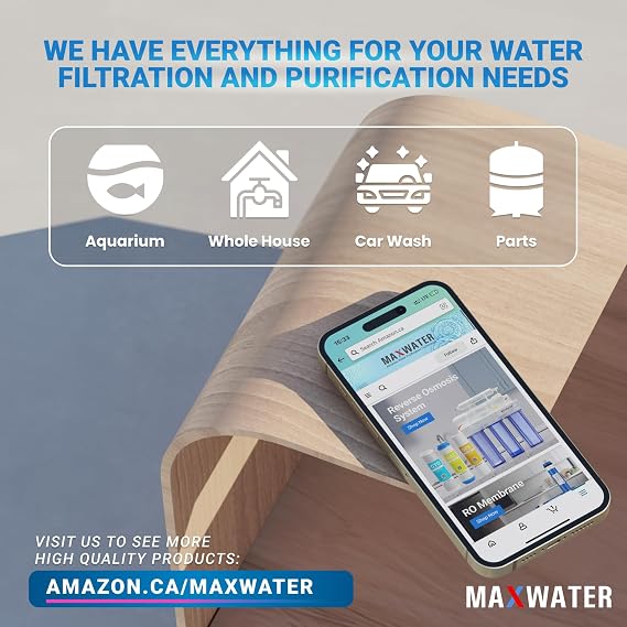 Max Water 5 Micron Replacement Water Filter Set 10 x 2.5 Sediment & Carbon Block (PP + CTO), 10 Pack