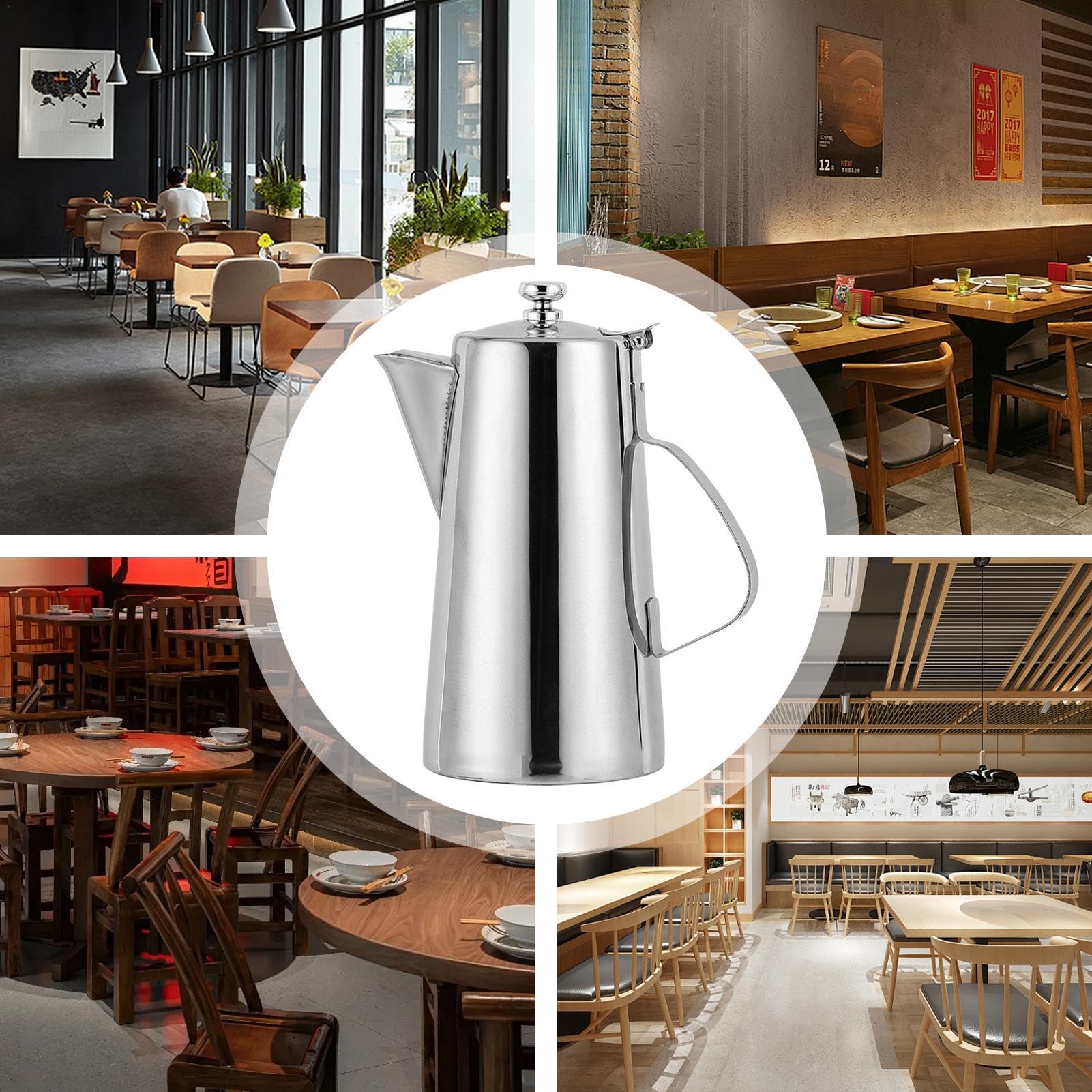 Pot à café en acier inoxydable carafe à boisson bouilloire d'eau froide pour maison bar hôtel