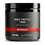 Toniiq Milk Thistle - Ultra High Potency 50:1 Extract with 80% Silymarin - Highly Concentrated - Third-Party Lab Tested - 240 Capsules