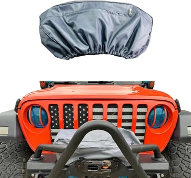 Winch Cover, Heavy Duty 600D Oxford Fabric Waterproof and Dustproof Winch Protective Cover, Indoor/Outdoor Winch Accessories, Fits Most 8000-17500 Lbs Electric Winches, Gray