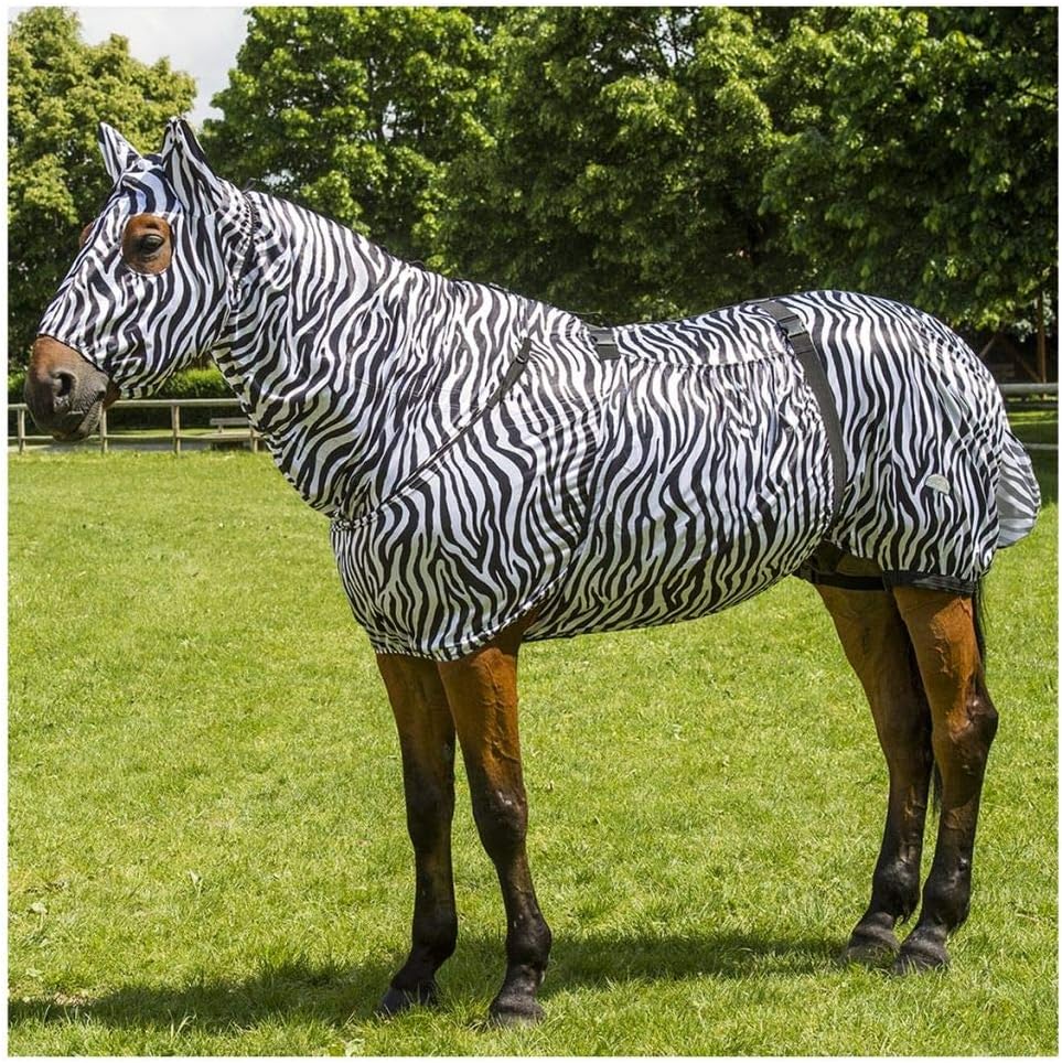 EKKIA 400114263 Equestrian Equipment E-T SWEET ITCH SHEET ZEBRA 6'3 400114263