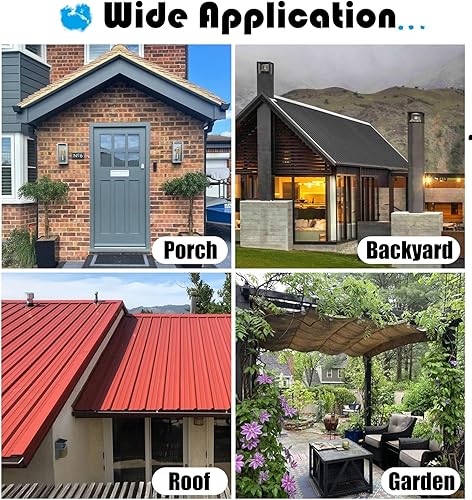 Miniatura 8 de ENHEN Cadena de lluvia, cadena de agua de lluvia negra, enlace de canal directo, campanas de lluvia para techo de pérgola, campanas de lluvia para