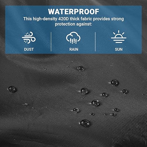 Miniatura 4 de Paquete de 2 fundas impermeables para lavadora y secadora, para lavadora y secadora de carga superior y frontal, diseño de cremallera, fundas para