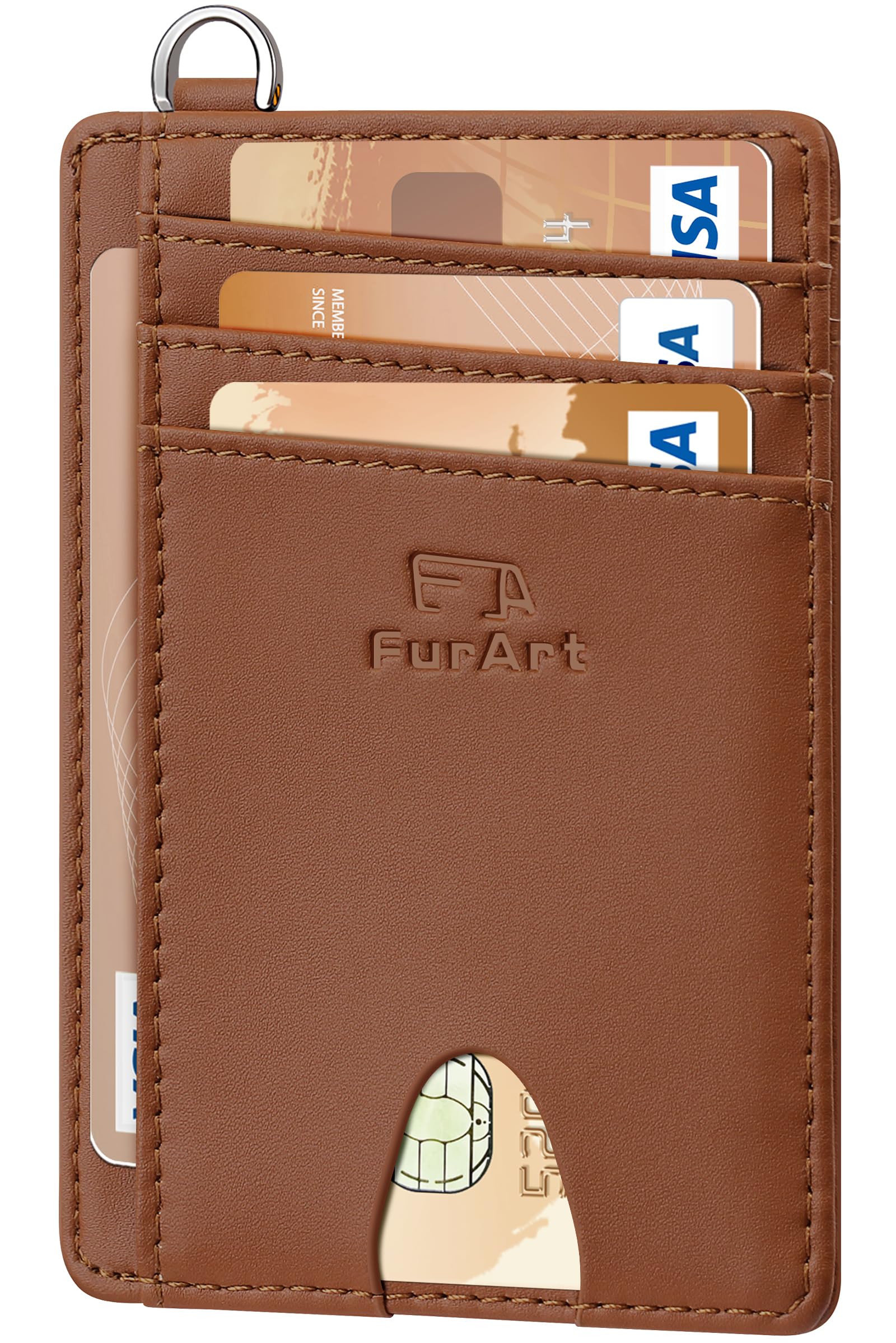 FurArt Slim Minimalist Wallet RFID Credit Card Holder for Men