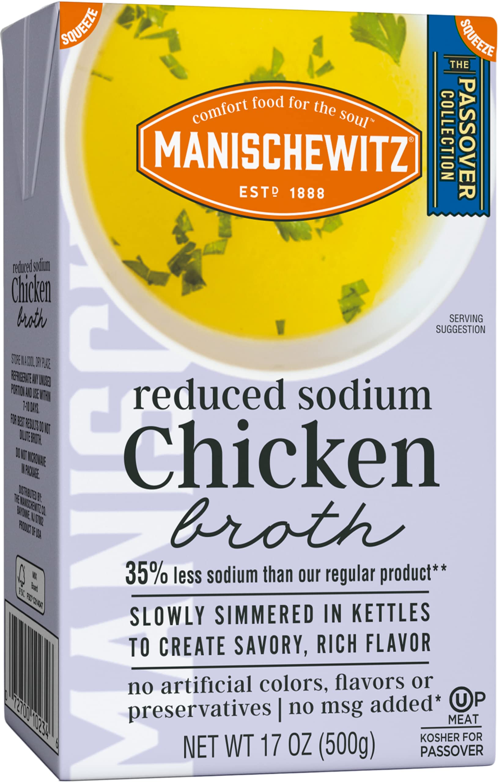 Manischewitz Aseptic Chicken Broth, 17 Oz