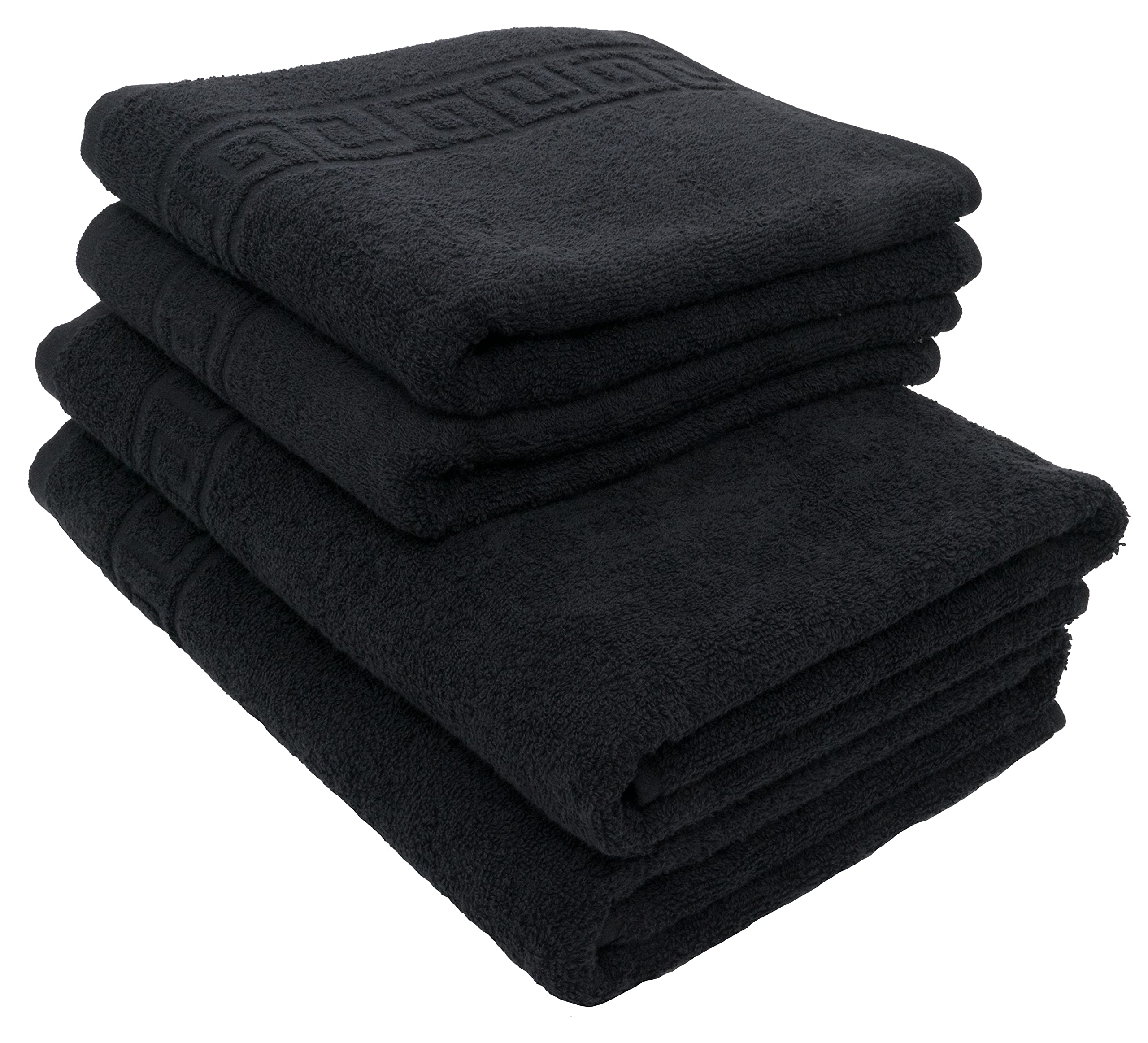 LIGHT TURQUOISE 2 X BATH TOWELS SET, 70X140 LARGE SIZE 100% NATURAL COTTON 500 GSM THICK ABSORBENT TOWEL, HOTEL QUALITY RINGSPUN — view 13