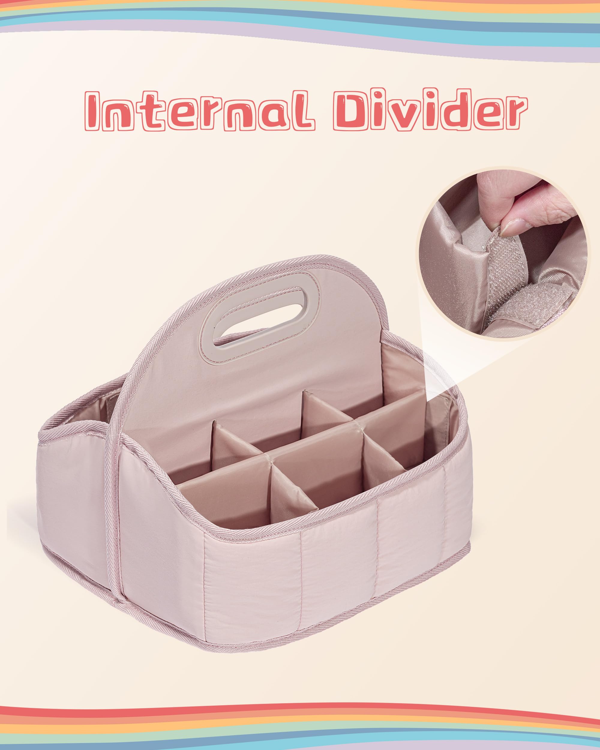 Rexmica Grande Organizer Porta Pennarelli per 210-400 Penne, Scatola Portaoggetti da Viaggio per Artisti Adulti, Custodia Multiuso per Cosmetici, Cucito e Materiali Artistici, Rosa (Solo Borsa)