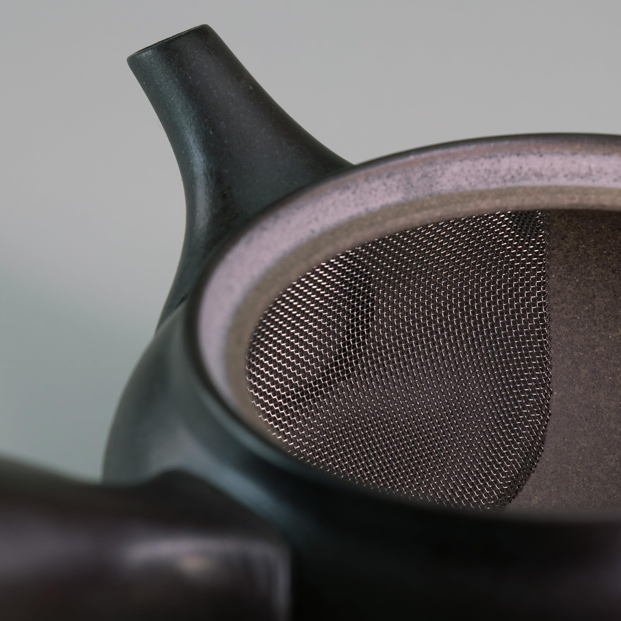 Asayu Japan Kyusu, Theiere Japonaise traditionnelle, Ceramique Nippone, Teapot Kurofuki, Artisanat ancien