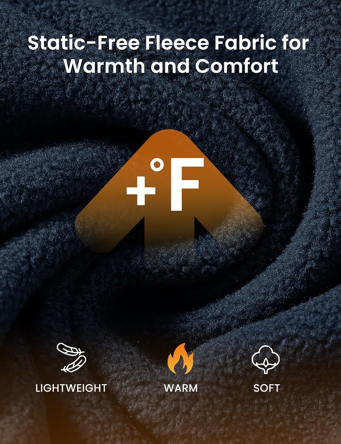 Rdruko Men's Fleece Jacket Full Zip Lightweight Warm Outdoor Hiking Casual Jacket - Image 4