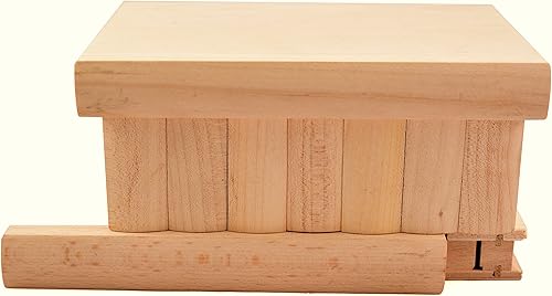 Miniatura 4 de Caja de joyería y secreto 2 en 1  Caja de madera hecha a mano con llave oculta y compartimentos extraíbles  Hermosa caja de madera tallada clásica