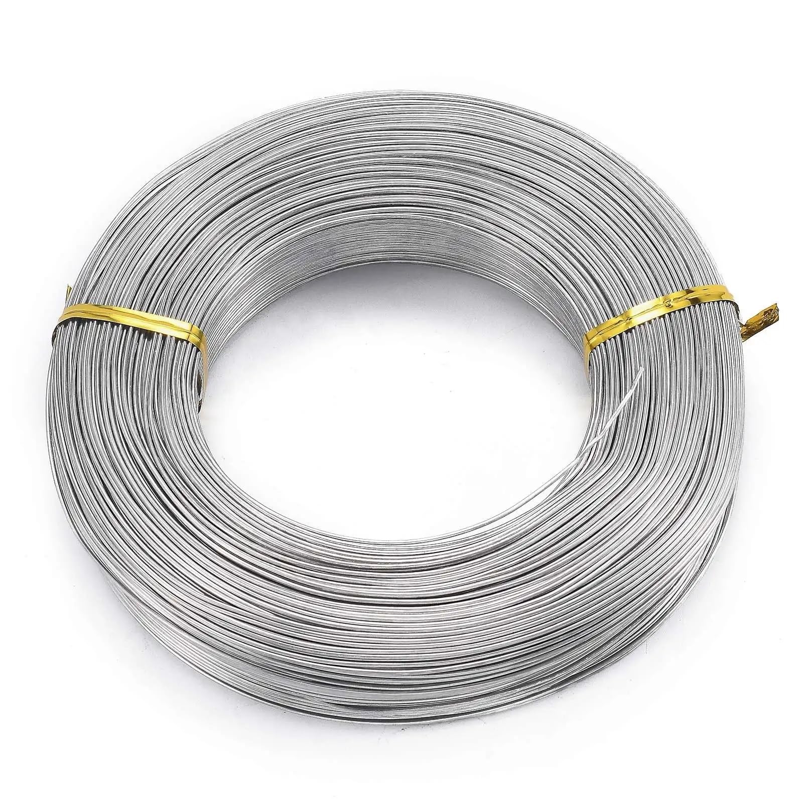 Filo in alluminio per lavori artigianali, 0,5-6 mm, per la creazione di gioielli e braccialetti fai da te (4 mm circa 16 m)