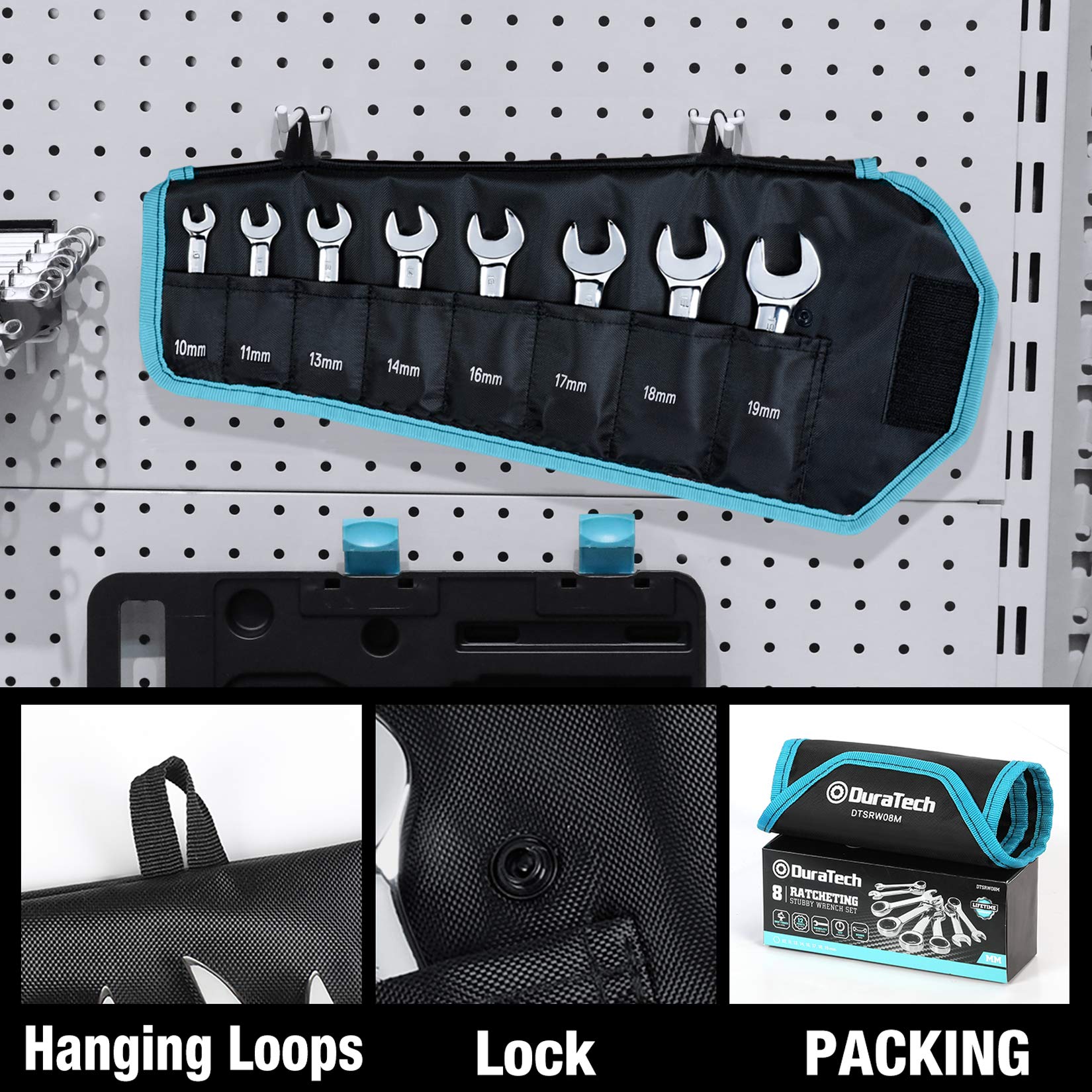 DURATECH Stubby Ratchet Wrench Set - 8 Piece -6 DURATECH Stubby Ratchet Wrench Set - 8 Piece -6