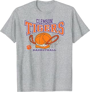 Clemson Tigers Basketball Bite Gray Officially Licensed T-Shirt