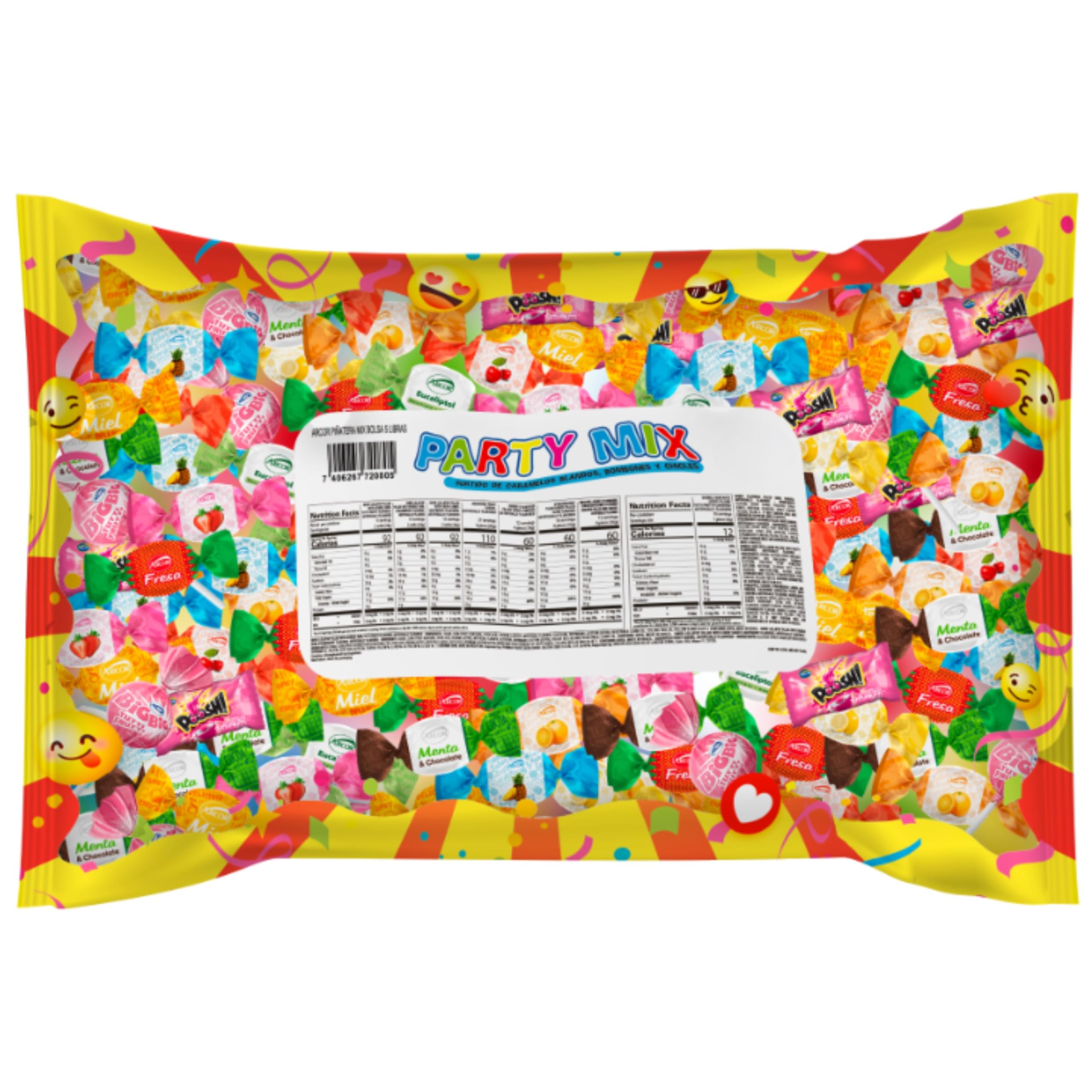 Ultimate Holiday Party Mix 5 Lb Bulk Candy Variety Chewy & Hard Candies, Lollipops, Fruit Chews Assorted Fruity Flavors Fun Size Sampler 80 Oz