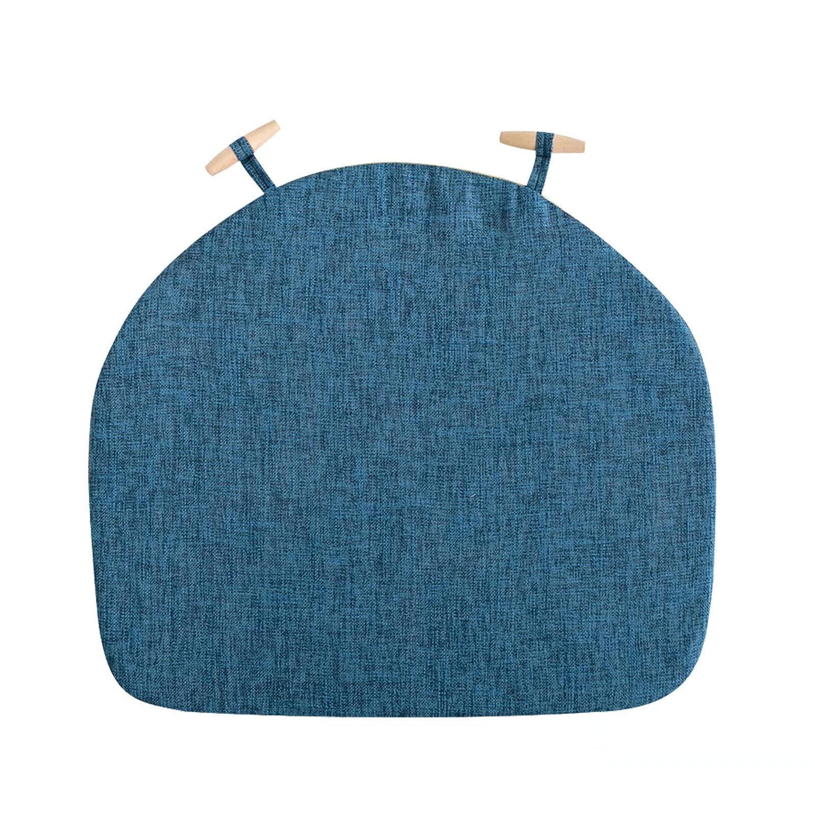 Coussin de chaise en U bleu contre assise dure pour chaise de cuisine en bois