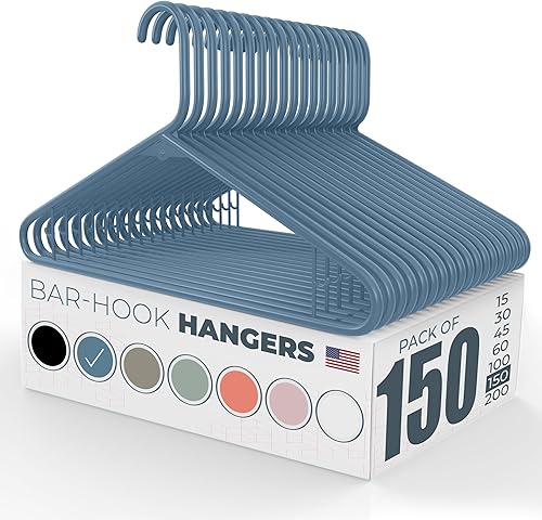 Miniatura 14 de Perchas de plástico fuertes hechas en Estados Unidos a granel, 20, 30, 50, 100 unidades, disponibles, para ropa de lavandería, perchas de plástico