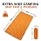 POWERLIX Double Inflatable Sleeping Pad - Camping Mattress for Backpacking, Hiking Traveling, Compact Camping Sleeping Mat for 2 Person, Portable Ultralight Camping Pad Air Mattress Orange