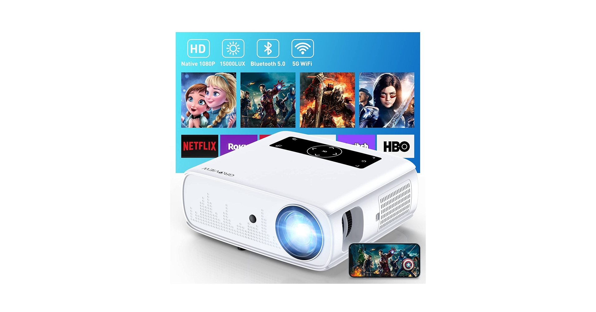 プロジェクター GROVIEW 人気爆発】1万円のGROVIEWプロジェクター実際どうなん